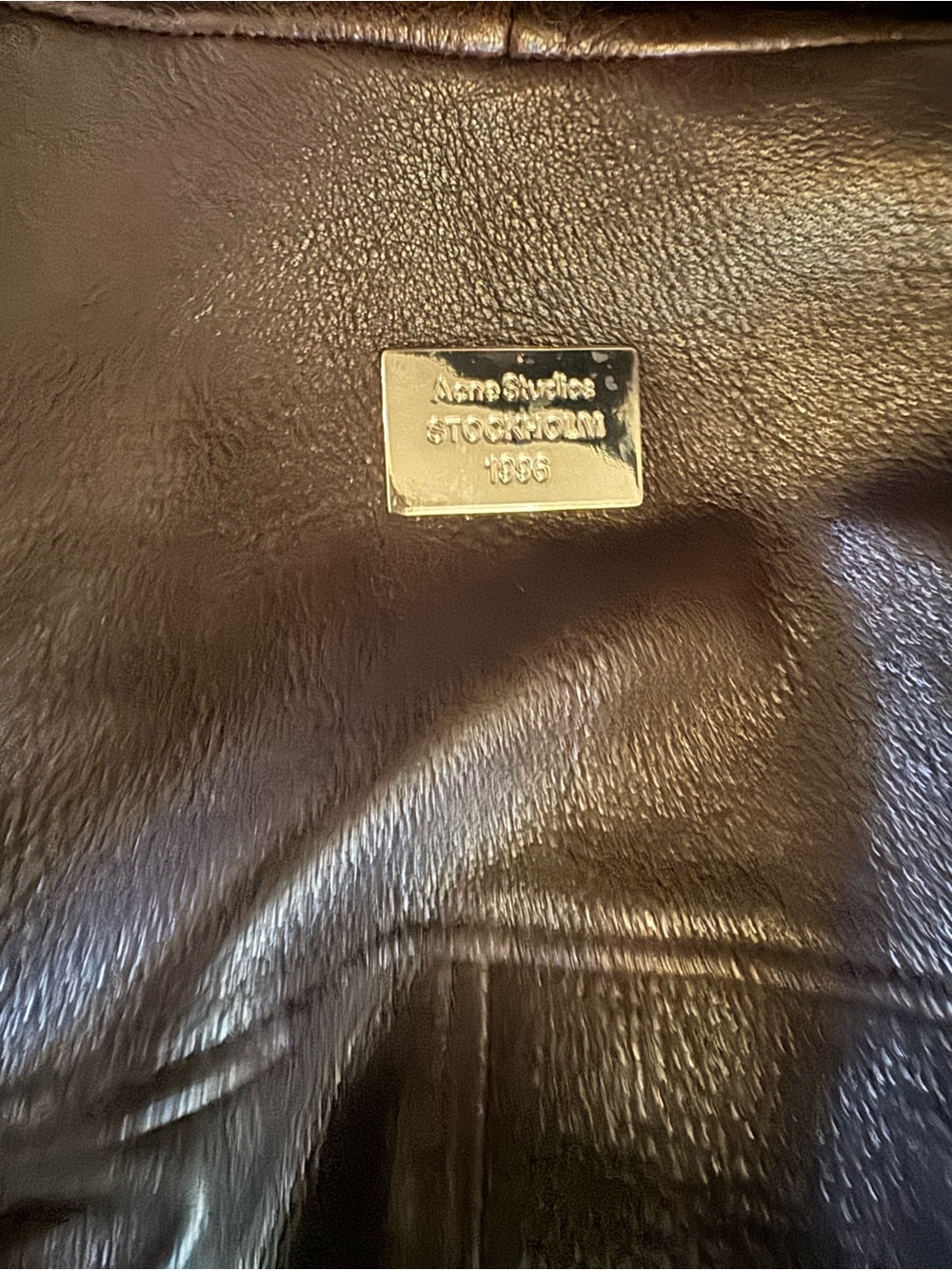 Acne Studios  Brown Leather Jacket - Picture 6 of 9